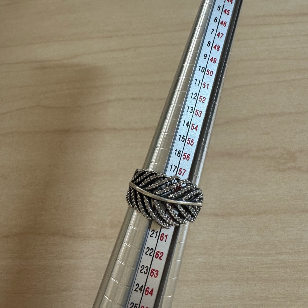 Silver Feather Pandora Ring